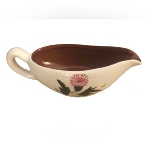 VINTAGE GRAVY BOWL • STANGL POTTERY, TRENTON NJ • THISTLE • DURA FIRED